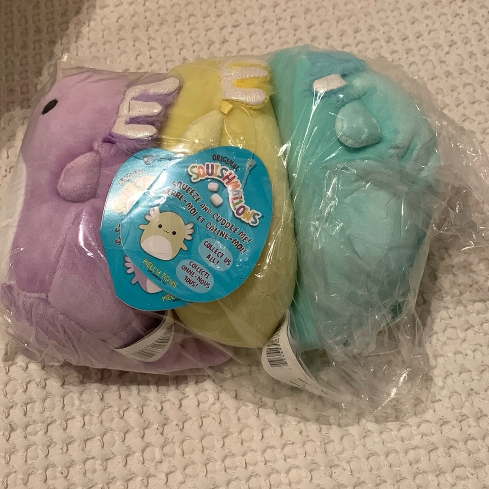 Squishmallows Ester Axolotl Bundle of three Mini Size